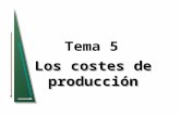 Tema 5 Los costes de producción. 2 Introducción La tecnología de producción mide la relación entre los factores y la producción. Dada la tecnología de.