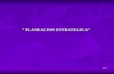 PLANEACION ESTRATEGICA PLANEACION ESTRATEGICA 2009-2