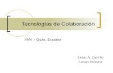 Tecnologías de Colaboración Cesar A. Castillo Consejo Monetario IIMV – Quito, Ecuador.