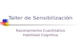 Taller de Sensibilización Razonamiento Cuantitativo Habilidad Cognitiva.