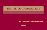 Teorías Del Aprendizaje Mg. Wilfredo Dionisio Cieza.