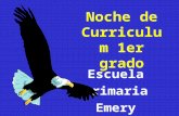 Noche de Curriculum 1er grado Escuela Primaria Emery.