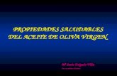 PROPIEDADES SALUDABLES DEL ACEITE DE OLIVA VIRGEN Mª Jesús Delgado Villa Dra. en medicina (Dietista)