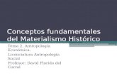 Conceptos fundamentales del Materialismo Histórico Tema 2. Antropología Económica. Licenciatura Antropología Social Profesor: David Florido del Corral.