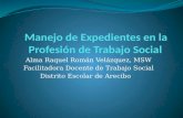 Alma Raquel Román Velázquez, MSW Facilitadora Docente de Trabajo Social Distrito Escolar de Arecibo.