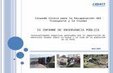 Cruzada Cívica para la Recuperación del Transporte y la Ciudad IV INFORME DE OBSERVANCIA PÚBLICA Externalidades negativas generadas por la importación.