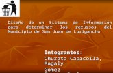 Diseño de un Sistema de Información para determinar los recursos del Municipio de San Juan de Lurigancho Integrantes: Churata Capacoila, Magaly Gomez Torres,Carlos.