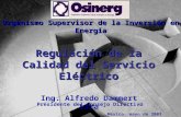 1 Organismo Supervisor de la Inversión en Energía Regulación de la Calidad del Servicio Eléctrico Ing. Alfredo Dammert Lira Presidente del Consejo Directivo.