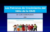 Los Patrones de Crecimiento del Niño de la OMS Dr LUIS CORONADO HN.