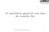 Maestría en gestión pública. 20100 El equilibrio general con tipo de cambio fijo.