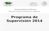 Vicepresidencia Técnica Dirección General de Evaluación y Vigilancia Programa de Supervisión 2014.