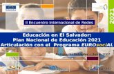 Antigua/El Salvador – Junio 2007 Educación en El Salvador: Plan Nacional de Educación 2021 Articulación con el Programa EUROsociAL II Encuentro Internacional.