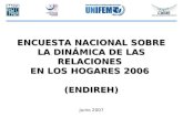 ENCUESTA NACIONAL SOBRE LA DINÁMICA DE LAS RELACIONES EN LOS HOGARES 2006 (ENDIREH) Junio 2007.