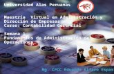 Universidad Alas Peruanas Maestría Virtual en Administración y Dirección de Empresas Curso: Contabilidad Gerencial Semana 1 Fundamentos de Administración.