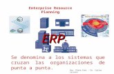 ERP Se denomina a los sistemas que cruzan las organizaciones de punta a punta. Dra. Elena Font - Dr. Carlos Lazcano Enterprise Resource Planning.