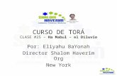 CURSO DE TORÁ CLASE #25 – Ha Mabul – el Diluvio Por: Eliyahu BaYonah Director Shalom Haverim Org New York.