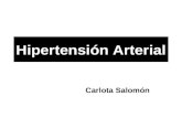 Hipertensión Arterial Carlota Salomón. DEFINICION Enfermedad crónica, sistémica, que se produce cuando las cifras promedio de Presión Arterial Sistólica.