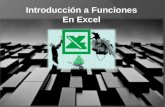 Introducción a Funciones En Excel. función Una función es una fórmula predefinida por Excel (o por el usuario) que opera con uno o más valores y devuelve.
