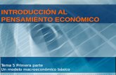 INTRODUCCIÓN AL PENSAMIENTO ECONÓMICO Tema 5 Primera parte Un modelo macroeconómico básico.