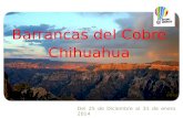 Del 25 de Diciembre al 31 de enero 2014 Barrancas del Cobre Chihuahua.