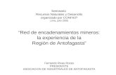 Seminario Recursos Naturales y Desarrollo organizado por CONFIEP Lima, julio 2005 “Red de encadenamientos mineros: la experiencia de la Región de Antofagasta”