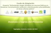 Fondo de Adaptación Proyecto “Enfrentando riesgos climáticos en recursos hídricos en Honduras: Incrementando resiliencia y disminuyendo vulnerabilidades.