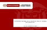 “ ESTRATEGIA NACIONAL DE LA POLÍTICA PÚBLICA INTEGRAL ANTICORRUPCIÓN” 17 de octubre de 2013.