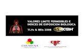 VALORES LIMITE PERMISIBLES E Indices de Expo Sic Ion Biologica