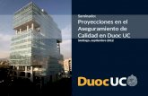 Seminario: Proyecciones en el Aseguramiento de Calidad en Duoc UC Santiago, septiembre 2012.