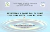 REINTEGROS Y PAGOS POR EL FONDO FIJO CAJA CHICA PARA EL SINAC SISTEMA NACIONAL DE ÁREAS DE CONSERVACIÓN SECRETARÍA EJECUTIVA DEPARTAMENTO FINANCIERO CONTABLE.