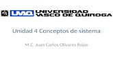 Unidad 4 Conceptos de sistema M.C. Juan Carlos Olivares Rojas.
