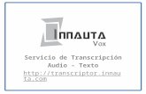 Servicio de Transcripción Audio – Texto .