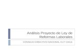 Análisis Proyecto de Ley de Reformas Laborales CONSEJO DIRECTIVO NACIONAL CUT CHILE.