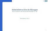 11 Administración de Riesgos En el marco del Acuerdo SUGEF 2-10 Setiembre, 2011.