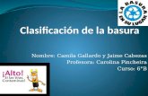 Nombre: Camila Gallardo y Jaime Cabezas Profesora: Carolina Pincheira Curso: 6°B.