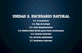 UNIDAD 2. ESCENARIO NATURAL 2.1. el ecosistema 2.2. flujo de energía 2.3. ciclos biogeoquímicos 2.4. biodiversidad (desde genes hasta ecosistemas) 2.5.