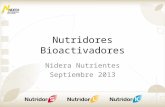 Nutridores Bioactivadores Nidera Nutrientes Septiembre 2013.
