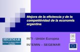 Mejora de la eficiencia y de la competitividad de la economía argentina INTI - Unión Europea INTEMIN – SEGEMAR.