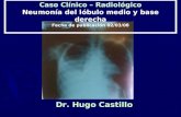 Caso Clínico – Radiológico Neumonía del lóbulo medio y base derecha Fecha de publicación 02/03/08 Dr. Hugo Castillo.