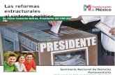Las reformas estructurales al sistema político Seminario Nacional de Derecho Parlamentario 19 de agosto de 2014. Ciudad Victoria, Tamaulipas Dr. César.