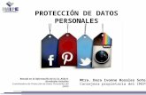Basada en la información de la Lic. Aida R. Hernández González Coordinadora de Protección de Datos Personales del IMIPE PROTECCIÓN DE DATOS PERSONALES.