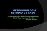 METODODOLOGIA ESTUDIO DE CASO “Como partir de lo general hacia lo particular Hasta llegar a una conclusión” Método Harvard.