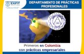 DEPARTAMENTO DE PRÁCTICAS PROFESIONALES en Colombia con prácticas empresariales Primeros en Colombia con prácticas empresariales.