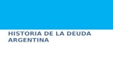 HISTORIA DE LA DEUDA ARGENTINA. Evolución de la deuda pública 2 Colapso Convertibilidad (2001/2) Crisis de la deuda (1982) Hiperinflación (1989) Empréstito.
