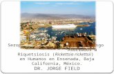 Seroprevalencia y Factores de Riesgo Asociados a Riquetsiosis (Rickettsia rickettsii) en Humanos en Ensenada, Baja California, México. DR. JORGE FIELD.