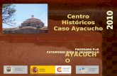 Centro Históricos Caso Ayacucho Centro Históricos Caso Ayacucho PROGRAMA P>D PATRIMONIO PARA EL DESARROLLO MUNICIPALIDAD PROVINCIAL DE HUAMANGA 2010 SUBGERENCIA.