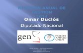 Omar Duclós - Diputado Nacional - Gestión 2014 .