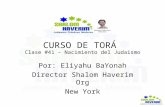 CURSO DE TORÁ Clase #41 – Nacimiento del Judaismo Por: Eliyahu BaYonah Director Shalom Haverim Org New York.