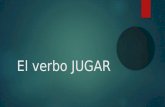 El verbo JUGAR.  Yo juegoNosotros jugamos  Tú juegasVosotrosjugáis  Él/Ella/Ud. JuegaEllos/Ellas/Uds.juegan.