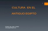 CULTURA EN EL ANTIGUO EGIPTO Profesor: Mg. Jorge Andújar  1.